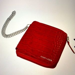 Union Code Red Croc Leather Wallet